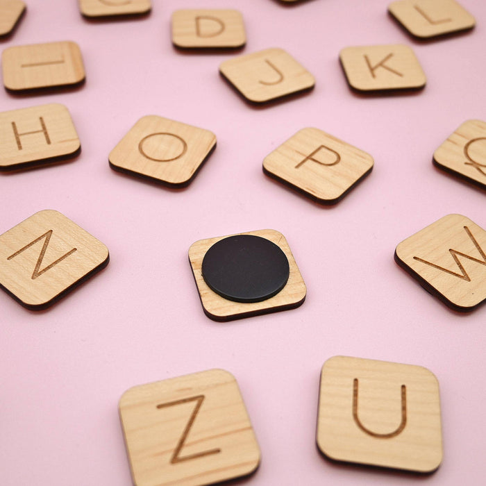 Wooden magnetic alphabet - 26 letters