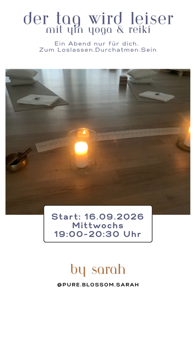 Entspanne & Tanke Kraft - Yin Yoga & Reiki mit Sarah