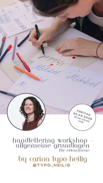 Handlettering Workshop – Allgemeine Grundlagen