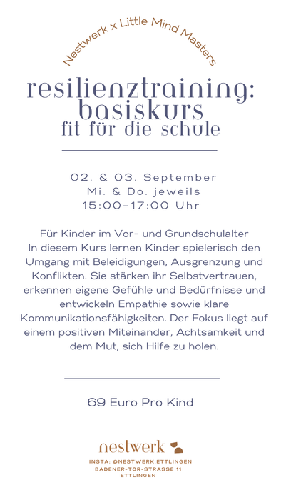 Basis Kurs Fit für die Schule für Resilienztraining - (02. & 03. September 2026)