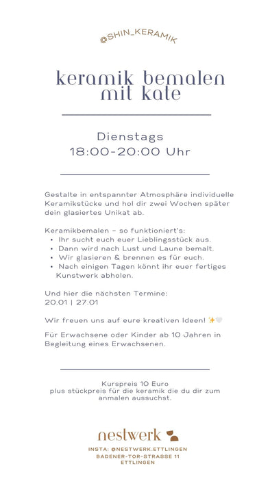 Keramik bemalen mit Kate