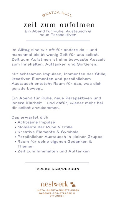 Zeit zum Aufatmen