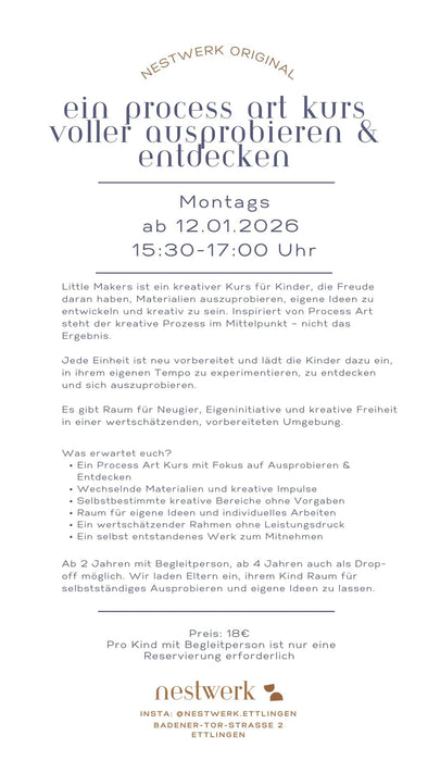 Little Makers – Kreatives Gestalten & Process Art für Kinder