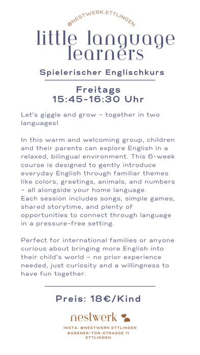 Little Language Learners – Spielerischer Englischkurs