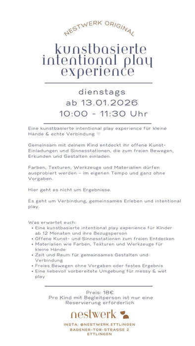 Mini Makers – Kreatives Entdecken & Intentional Play (ab 12 Monaten)