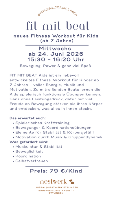 Fit mit Beat - neues Fitness Workout für Kids mit Tabea