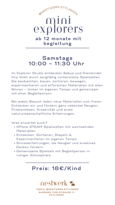 Mini Explorers – Spielgruppen für logisches & kreatives Denken