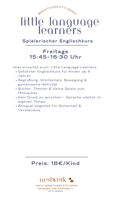 Little Language Learners – Spielerischer Englischkurs