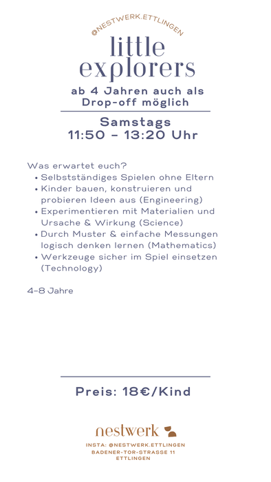 Little Explorers – Spielgruppen für logisches & kreatives Denken
