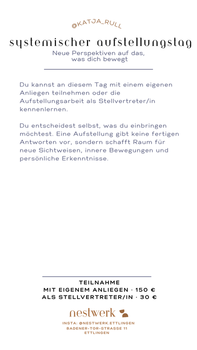 Ancora Begegnungsraum – Systemische Aufstellungen in Ettlingen