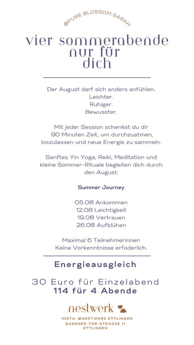 Summer Bloom: Yin Yoga & Reiki